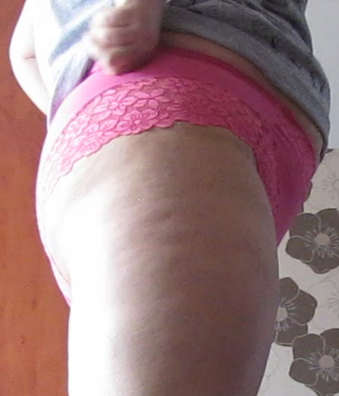 wife ass in pink panties - N