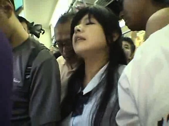 Gang Bang Tram - Innocent Schoolgirl Gangbanged In A Train at DrTuber