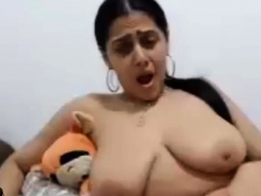 Desi Indian Bhabi Showing Big Tits and Licking Fucking