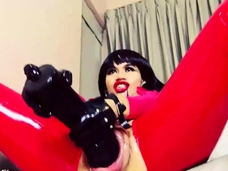 Fucking Her Monster Hole With Giant Toys
