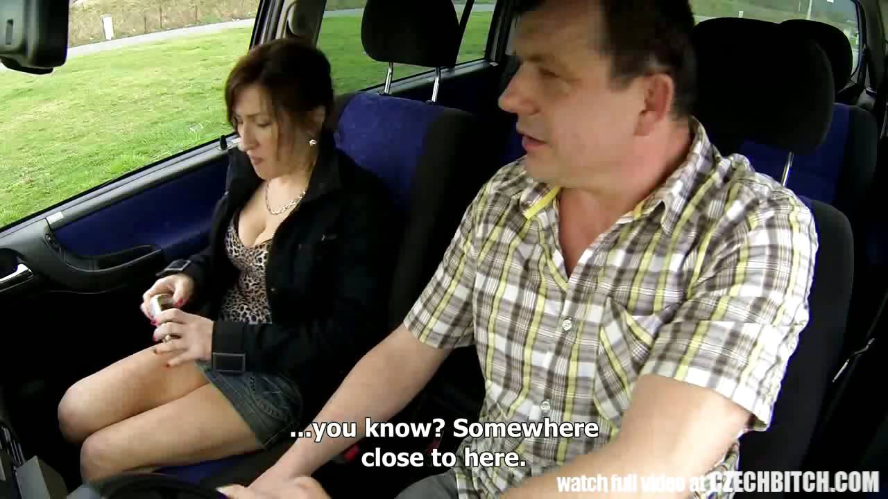Czech MILF Hooker Fucked In Car at DrTuber image